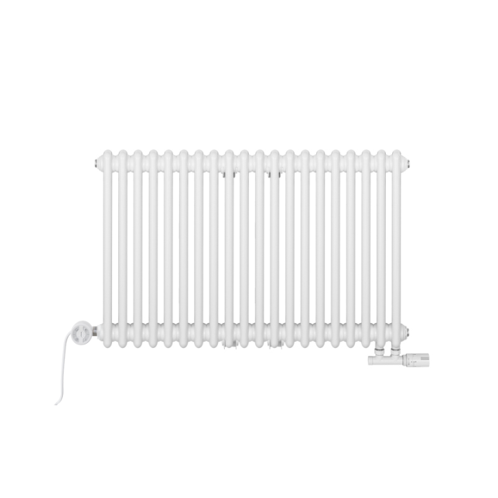 Grzejnik dekoracyjny hybrydowy poziomy CL3E 575x920 biały MOA