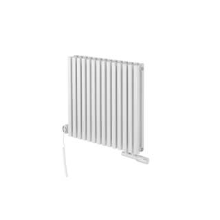 Grzejnik dekoracyjny hybrydowy poziomy Nomad 600x630 biały MOA