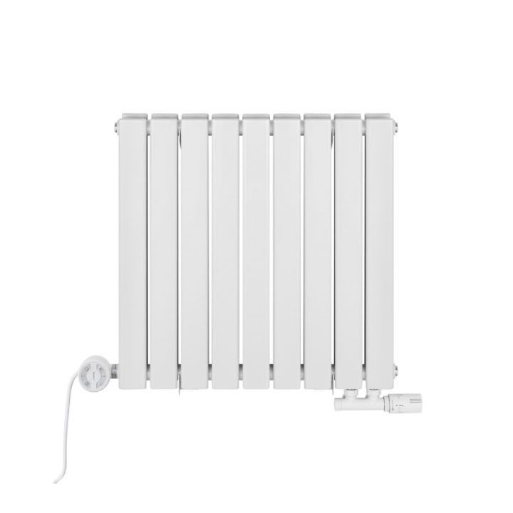 Grzejnik dekoracyjny hybrydowy poziomy Wanted 600x816 biały MOA