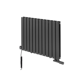 Grzejnik dekoracyjny hybrydowy poziomy Wanted 600x612 grafit MOA