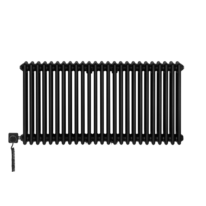 Grzejnik dekoracyjny elektryczny poziomy CL3E 575x1145 czarny, grzałka z lewej strony