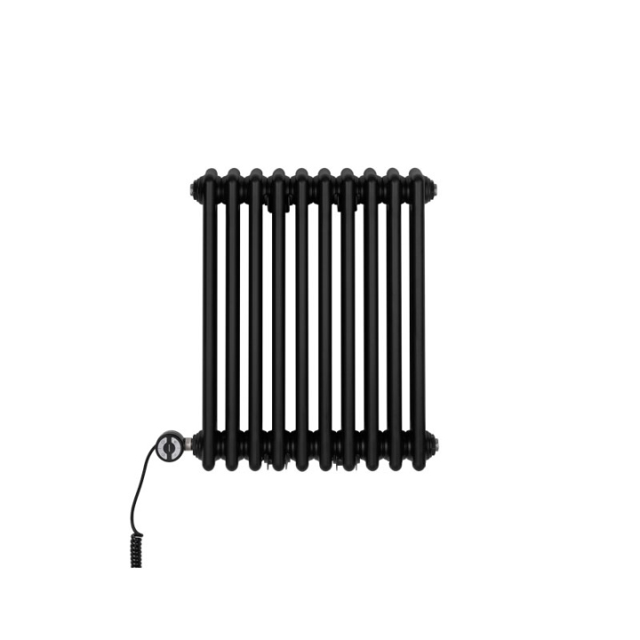 Grzejnik dekoracyjny elektryczny poziomy CL3E 575x470 czarny, grzałka z lewej strony