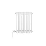 Grzejnik dekoracyjny elektryczny poziomy CL3E 575x470 biały, grzałka z lewej strony