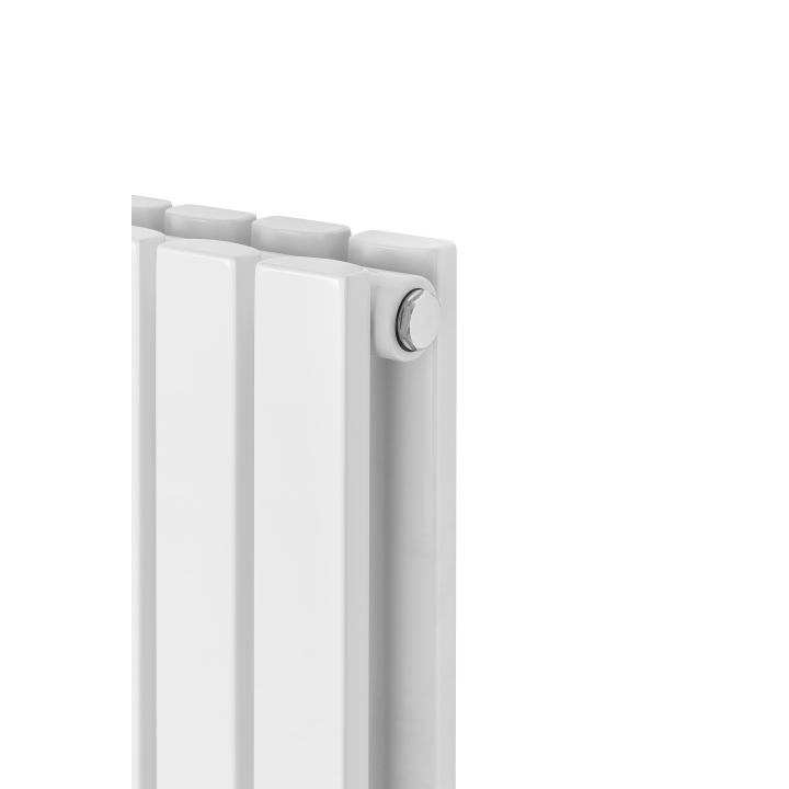 Grzejnik dekoracyjny elektryczny poziomy Judy 600x1298 biały, grzałka z prawej strony