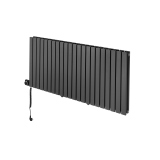 Grzejnik dekoracyjny elektryczny poziomy Judy 600x1298 grafit, grzałka z lewej strony