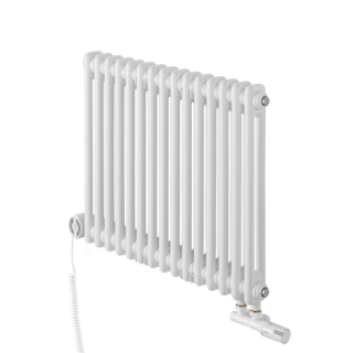 Grzejnik dekoracyjny hybrydowy poziomy CL3E 575x695 biały MOA