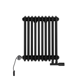 Grzejnik dekoracyjny hybrydowy poziomy CL3E 575x470 czarny MOA