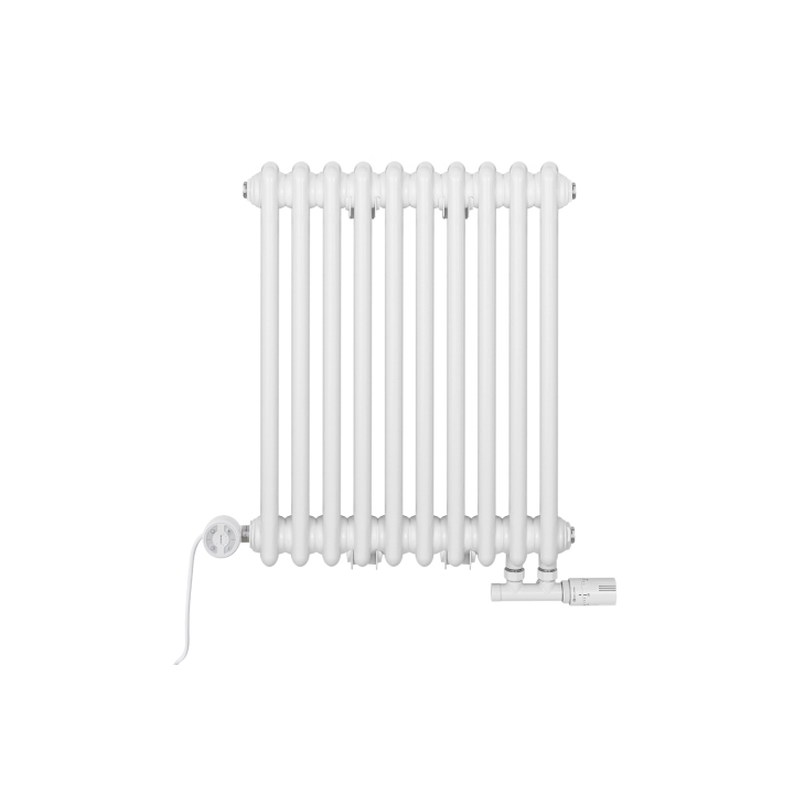 Grzejnik dekoracyjny hybrydowy poziomy CL3E 575x470 biały MOA