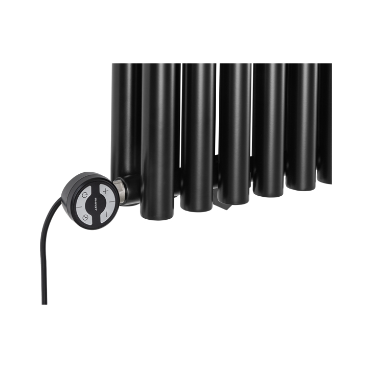 Grzejnik dekoracyjny hybrydowy poziomy Gilda 600x826 czarny MOA