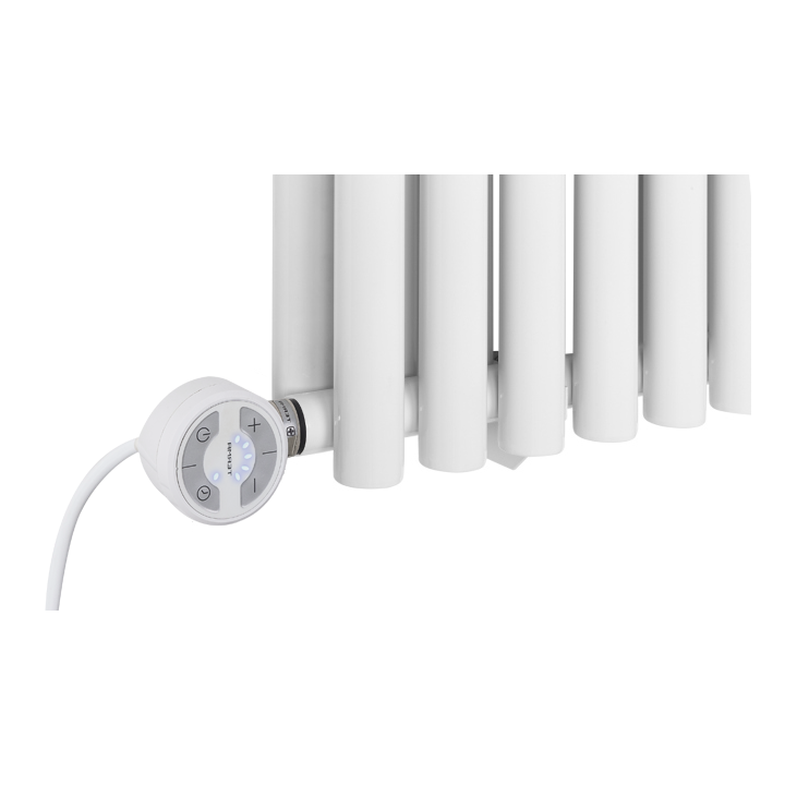 Grzejnik dekoracyjny hybrydowy poziomy Gilda 600x590 biały MOA