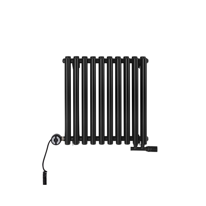 Grzejnik dekoracyjny poziomy Gilda GD2E 600x590 czarny