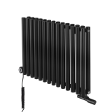 Grzejnik dekoracyjny poziomy Gilda GD2E 600x826 czarny