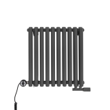 Grzejnik dekoracyjny poziomy Gilda GD2E 600x590 grafit