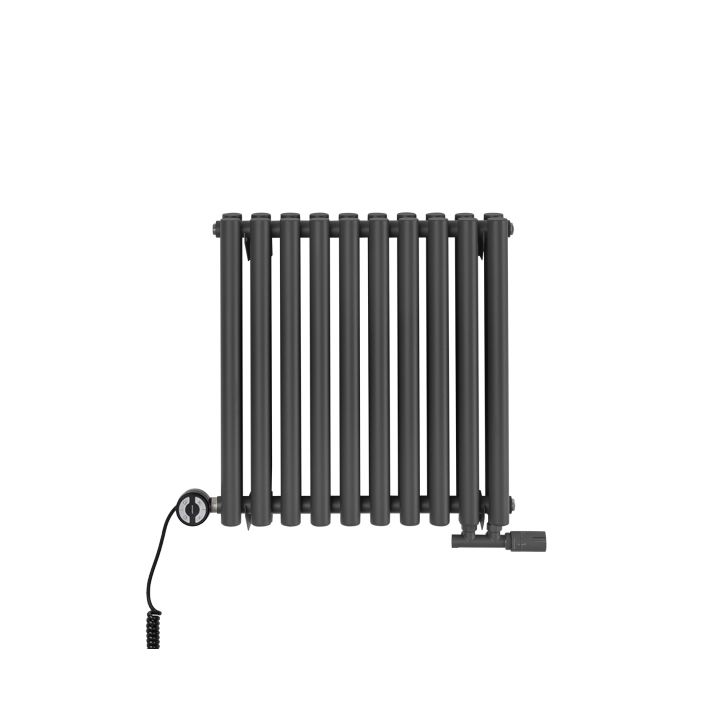 Grzejnik dekoracyjny poziomy Gilda GD2E 600x590 grafit