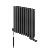 Grzejnik dekoracyjny poziomy Gilda GD2E 600x590 grafit