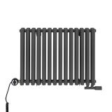 Grzejnik dekoracyjny poziomy Gilda GD2E 600x826 grafit