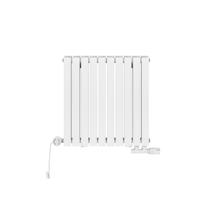 Grzejnik dekoracyjny hybrydowy poziomy Judy 600x590 biały MOA