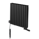 Grzejnik dekoracyjny hybrydowy poziomy Judy 600x590 czarny MOA