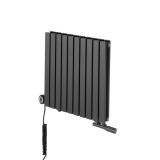 Grzejnik dekoracyjny hybrydowy poziomy Judy 600x590 grafit MOA