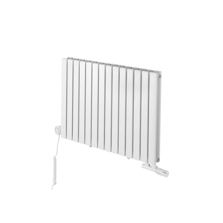 Grzejnik dekoracyjny hybrydowy poziomy Judy 600x826 biały MOA