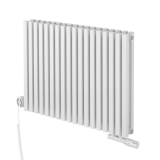 Grzejnik dekoracyjny hybrydowy poziomy Nomad 600x810 biały MOA