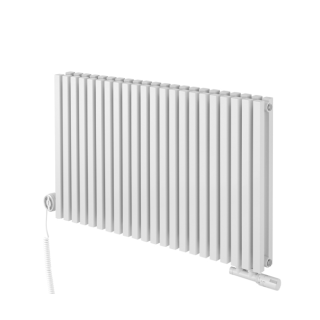 Grzejnik dekoracyjny hybrydowy poziomy Nomad 600x990 biały MOA