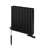 Grzejnik dekoracyjny hybrydowy poziomy Nomad 600x630 czarny MOA