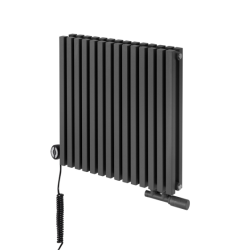 Grzejnik dekoracyjny hybrydowy poziomy Nomad 600x630 grafit MOA