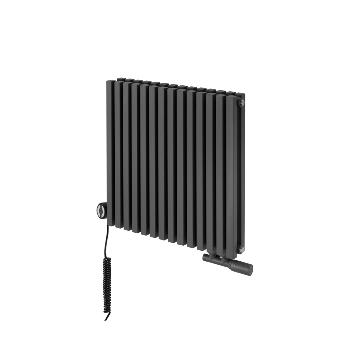 Grzejnik dekoracyjny hybrydowy poziomy Nomad 600x630 grafit MOA