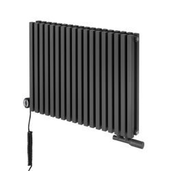 Grzejnik dekoracyjny hybrydowy poziomy Nomad 600x810 grafit MOA