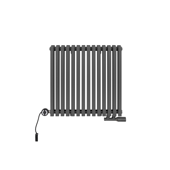 Grzejnik dekoracyjny poziomy Nomad 600x630 grafit