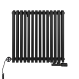 Grzejnik dekoracyjny poziomy Nomad 600x630 czarny