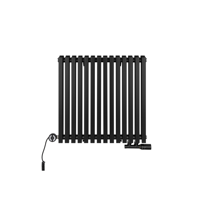 Grzejnik dekoracyjny poziomy Nomad 600x630 czarny