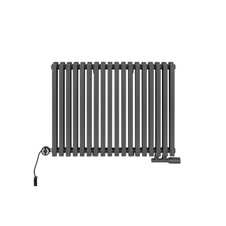 Grzejnik dekoracyjny poziomy Nomad 600x810 grafit