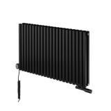 Grzejnik dekoracyjny poziomy Nomad 600x990 czarny