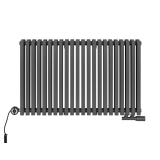 Grzejnik dekoracyjny poziomy Nomad 600x990 grafit