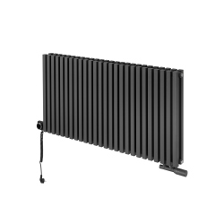 Grzejnik dekoracyjny hybrydowy poziomy Nomad 600x1170 grafit SQUARE