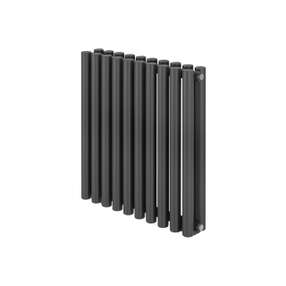 Grzejnik dekoracyjny poziomy Gilda GD2E 600x590 czarny