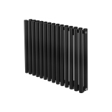 Grzejnik dekoracyjny poziomy Gilda GD2E 600x826 czarny