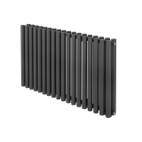 Grzejnik dekoracyjny poziomy Gilda GD2E 600x1062 grafit