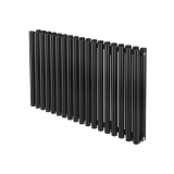 Grzejnik dekoracyjny poziomy Gilda GD2E 600x1062 czarny