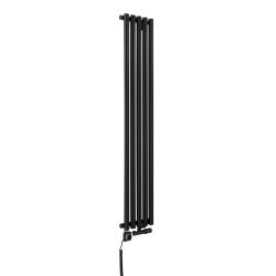 Grzejnik dekoracyjny hybrydowy Gilda GD1E 1600x295 czarny SQUARE