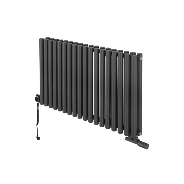 Grzejnik dekoracyjny hybrydowy poziomy Gilda 600x1062 grafit SQUARE