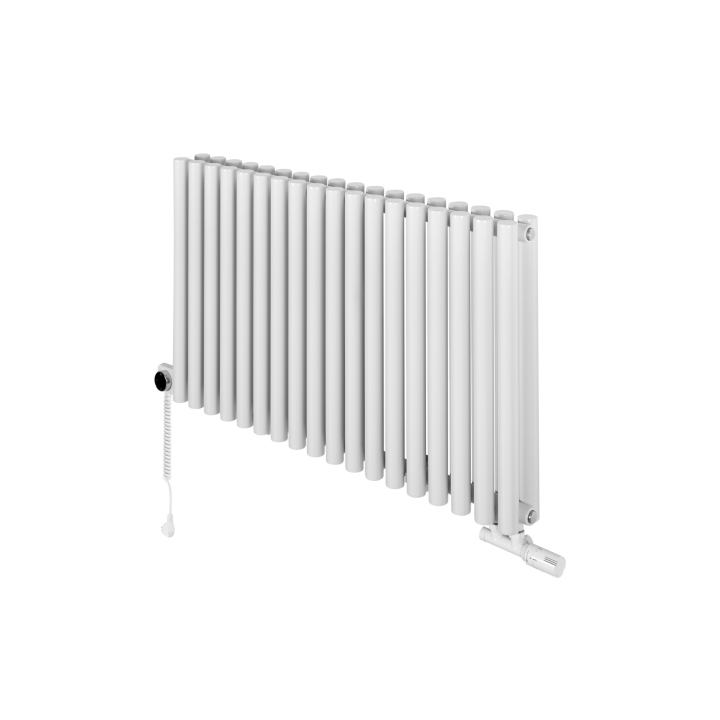 Grzejnik dekoracyjny hybrydowy poziomy Gilda 600x1062 biały SQUARE