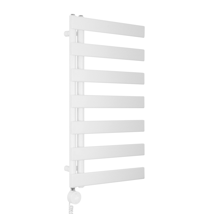 Grzejnik łazienkowy elektryczny UCR 900x500 biały, grzałka z lewej strony
