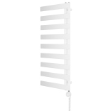 Grzejnik łazienkowy elektryczny UCR 1170x500 biały, grzałka z prawej strony