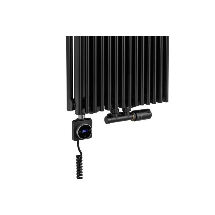 Grzejnik dekoracyjny hybrydowy Edo ED2E 1800x394 czarny SQUARE