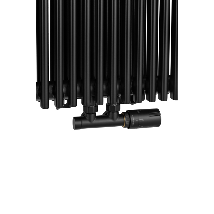 Grzejnik dekoracyjny hybrydowy Edo ED2E 1800x507 czarny SQUARE
