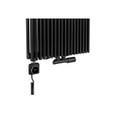 Grzejnik dekoracyjny hybrydowy Edo ED2E 1800x507 czarny SQUARE
