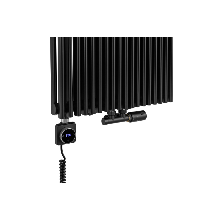 Grzejnik dekoracyjny hybrydowy Edo ED2E 1800x507 czarny SQUARE